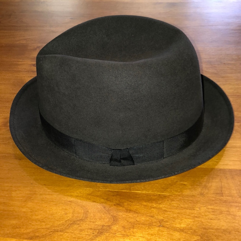 RESISTOL Vintage Fedora in Chocolate Brown Beaver Felt Krushable Union Made EUC